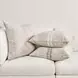 Repose Ria Natural and Ivory Square Accent Pillow Set of 2