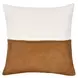 Villa Classics Canyon Ivory and Chestnut Square Accent Pillow Set of 2