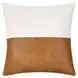 Villa Classics Canyon Ivory and Chestnut Square Accent Pillow Set of 2
