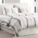 Jayson Blue Stripe Linen Cashmere Queen Duvet