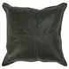 Soco Leather Acre Forest Green Square Accent Pillow Set of 2