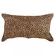 La Dolce Vita Leopard Hide Camel and Black Rectangular Accent Pillow Set of 2