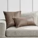 Soco Leather Sandstorm Taupe Rectangular Accent Pillow Set of 2