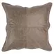 Soco Leather Sandstorm Taupe Square Accent Pillow Set of 2