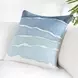 Stillness Bikram Capri Blue and Black Square Accent Pillow Set of 2