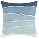 Stillness Bikram Capri Blue and Black Square Accent Pillow Set of 2