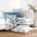 Stillness Theta Capri Blue Square Accent Pillow Set of 2