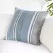 Stillness Lima Capri Blue and Dark Gray Square Accent Pillow Set of 2