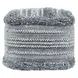 Poufs Blue and White Performance Elko Square Outdoor Pouf