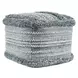 Poufs Blue and White Performance Elko Square Outdoor Pouf