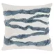 Stillness Passage Capri Blue and Cream Square Accent Pillow Set of 2