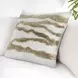Stillness Passage Wheat Green and Beige Square Accent Pillow Set of 2