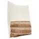 Timeless Casa Leather Chestnut and Natural Square Accent Pillow Set of 2