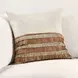 Timeless Casa Leather Chestnut and Natural Square Accent Pillow Set of 2