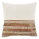 Timeless Casa Leather Chestnut and Natural Square Accent Pillow Set of 2