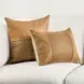 Timeless Toscano Leather Chestnut Brown Square Accent Pillow Set of 2