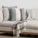 Boardwalk Taylor Blue and Cream Square Accent Pillow Set of 2