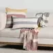 Boardwalk Crawford Yellow and Gray Square Accent Pillow Set of 2
