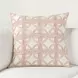Villa Classics Elea Ivory and Blush Square Accent Pillow Set of 2