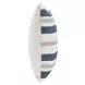 Catania Seiano Ivory and Blue Square Accent Pillow Set of 2