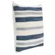 Catania Seiano Ivory and Blue Square Accent Pillow Set of 2