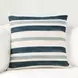 Catania Seiano Ivory and Blue Square Accent Pillow Set of 2