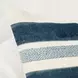 Catania Seiano Ivory and Blue Square Accent Pillow Set of 2