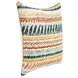 Catania Cetara Blue and Red Square Accent Pillow Set of 2