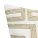 Villa Classics Mateo Metallic Gold and Ivory Square Accent Pillow Set of 2
