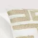 Villa Classics Mateo Metallic Gold and Ivory Square Accent Pillow Set of 2