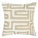 Villa Classics Mateo Metallic Gold and Ivory Square Accent Pillow Set of 2