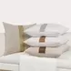 Villa Classics Steam Ivory and Dumont Square Accent Pillow Set of 2