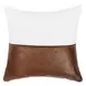 Villa Classics Canyon Ivory and Kona Brown Square Accent Pillow Set of 2