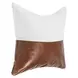 Villa Classics Canyon Ivory and Kona Brown Square Accent Pillow Set of 2