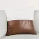 Villa Classics Canyon Ivory and Kona Brown Square Accent Pillow Set of 2