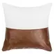 Villa Classics Canyon Ivory and Kona Brown Square Accent Pillow Set of 2