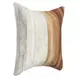 Radiant Oasis Meru Hide Tan and White Square Accent Pillow Set of 2