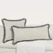 Radiant Oasis Nola Natural and Black Square Accent Pillow Set of 2