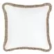 Radiant Oasis Cara Ivory and Natural Square Accent Pillow Set of 2