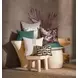 Radiant Oasis Makana Brown Square Accent Pillow Set of 2