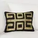 Radiant Oasis Dala Black and Gold Rectangular Accent Pillow Set of 2