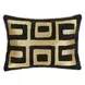Radiant Oasis Dala Black and Gold Rectangular Accent Pillow Set of 2