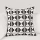Radiant Oasis Nubia Black and White Square Accent Pillow Set of 2