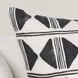 Radiant Oasis Nubia Black and White Square Accent Pillow Set of 2