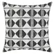 Radiant Oasis Nubia Black and White Square Accent Pillow Set of 2