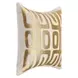 Radiant Oasis Zelo Natural and Gold Square Accent Pillow Set of 2