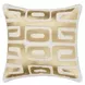 Radiant Oasis Zelo Natural and Gold Square Accent Pillow Set of 2