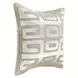 Radiant Oasis Zelo Tan and Silver Square Accent Pillow Set of 2