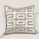 Radiant Oasis Zelo Tan and Silver Square Accent Pillow Set of 2