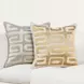 Radiant Oasis Zelo Tan and Silver Square Accent Pillow Set of 2